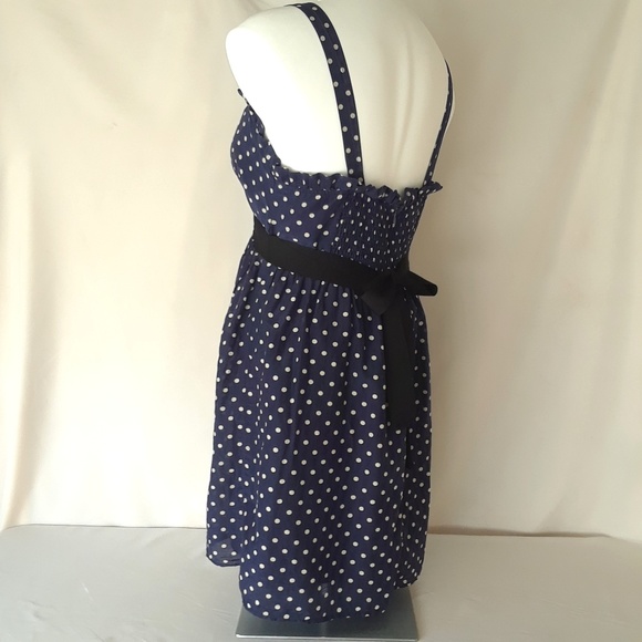 Forever 21 Polka Dot Silk Blend Baby Doll Mini Dress - Picture 5 of 9